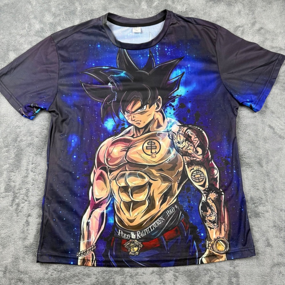 Devin Du Dragon Ball Z Goku Galaxy Graphic T-Shirt Mens Tagged 3XL Anime Tee